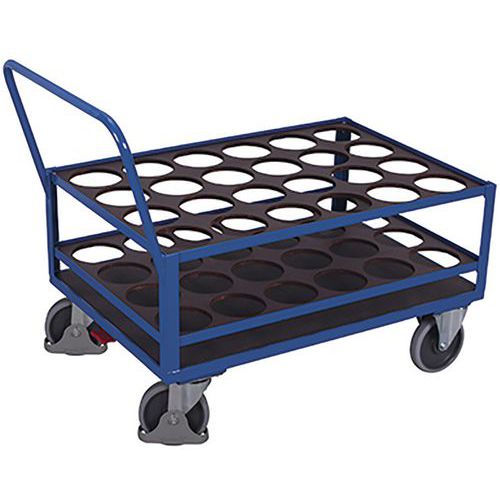 Vozíky na oceľové valce s protišmykovým povrchom, 126,5 x 77,5 x 100 cm Vozíky na oceľové valce s protišmykovým povrchom, 126,5 x 77,5 x 100 cm