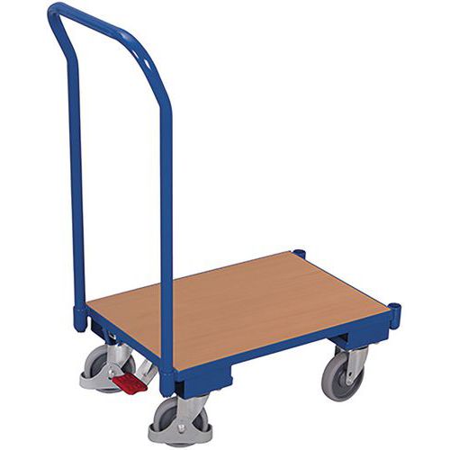 Plošinové vozíky Euro s madlom, do 250 kg, 74 x 41,5 x 100 cm