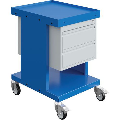 Dielenské vozíky na materiál Sofame, 2 poschodia, 2 zásuvky, 150 kg