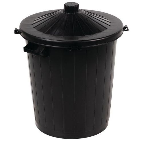 Plastový kontajner Manutan Expert Black, objem 80 l