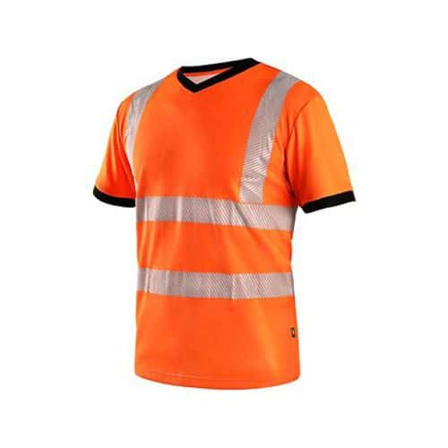 Tričko CXS RIPON, výstražné, pánske, oranžovo-čierne