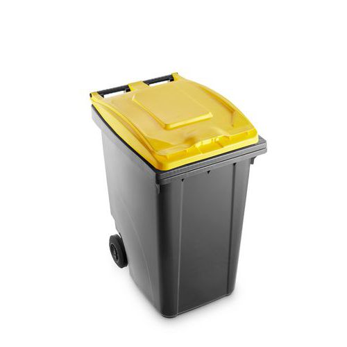 Plastové odpadkové nádoby Benny na triedený odpad, objem 360 l, sivé