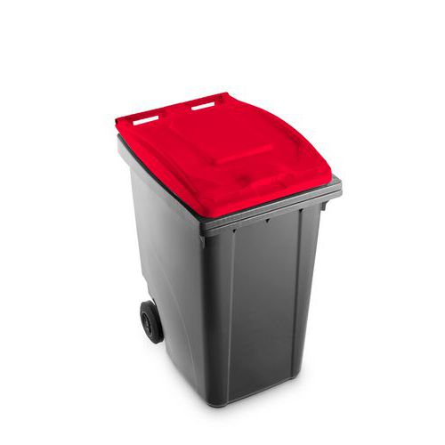 Plastové odpadkové nádoby Benny na triedený odpad, objem 360 l, sivé
