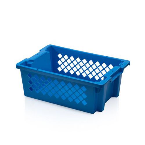 Stohovateľné plastové prepravky SN64 PP, perforované steny
