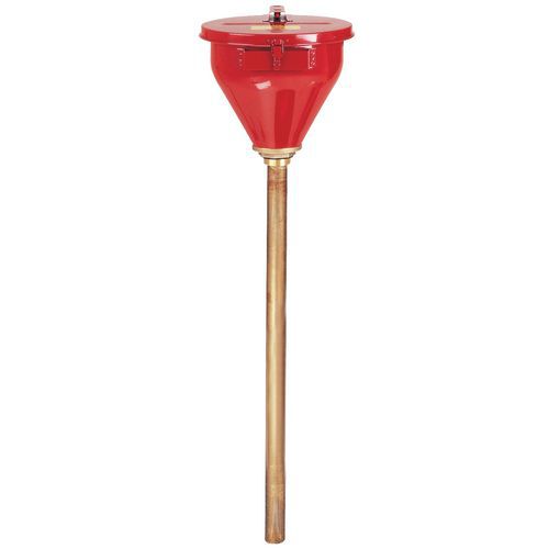 Kovové lieviky Justrite s vekom na horľavé látky, priemer 27 cm, dĺžka 82 cm Kovové lieviky Justrite s vekom na horľavé látky, priemer 27 cm, dĺžka 82 cm