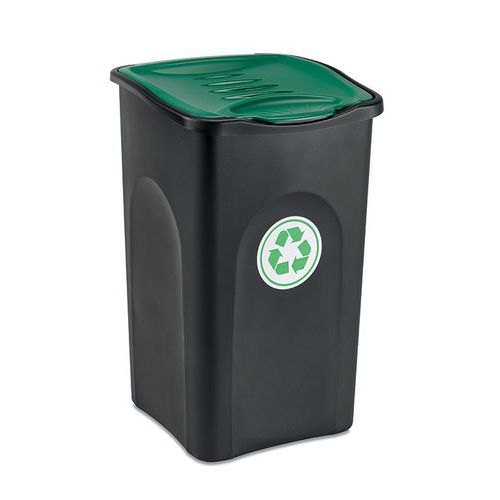Plastové odpadkové koše HOME ECOGREEN na triedený odpad, objem 50 l