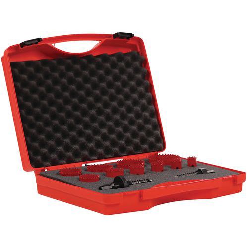 Súprava vykružovacích vrtákov HSS Manutan Expert, 10 ks, priemer 19 – 64 mm Súprava vykružovacích vrtákov HSS Manutan Expert, 10 ks, priemer 19 – 64 mm