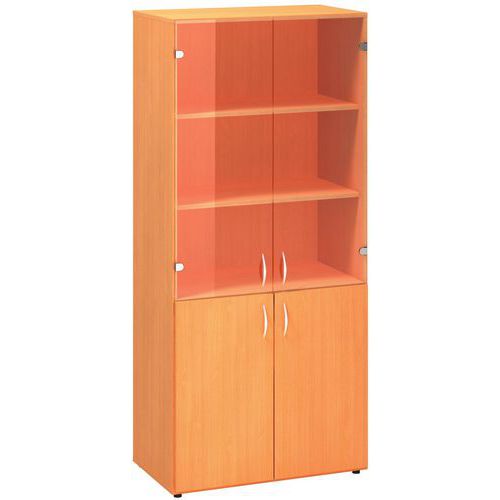 Vysoké široké skrine Alfa 500, 178 x 80 x 47 cm, s kombinovanými dvierkami