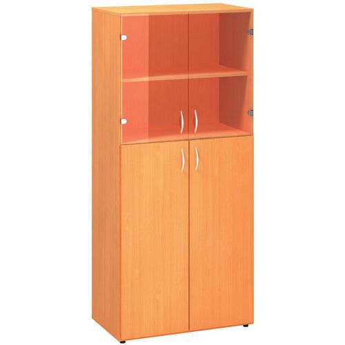 Vysoké široké skrine Alfa 500, 178 x 80 x 47 cm, s kombinovanými dvierkami