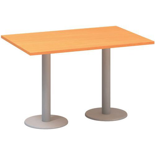Konferenčné stoly Alfa 400 so sivým podnožím, 120 x 80 x 74,2 cm