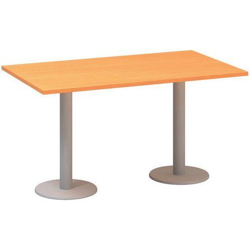 Konferenčné stoly Alfa 400 so sivým podnožím, 140 x 80 x 74,2 cm