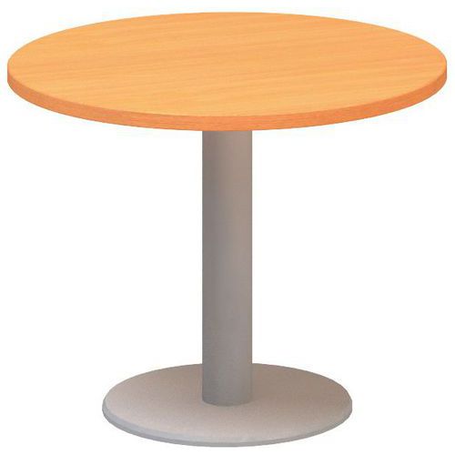 Kruhové konferenčné stoly Alfa 400 so sivým podnožím, 70 x 50,7 cm