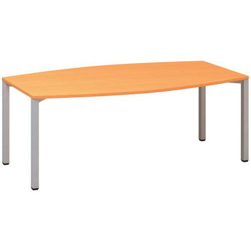 Konferenčné stoly Alfa 420 so sivým podnožím, 200 x 110 x 74,2 cm