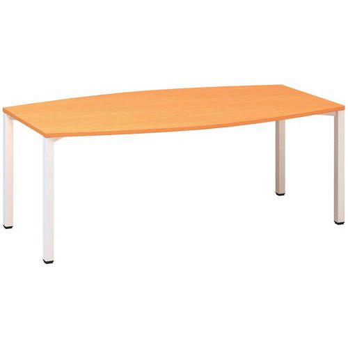 Konferenčné stoly Alfa 420 s bielym podnožím, 200 x 110 x 74,2 cm