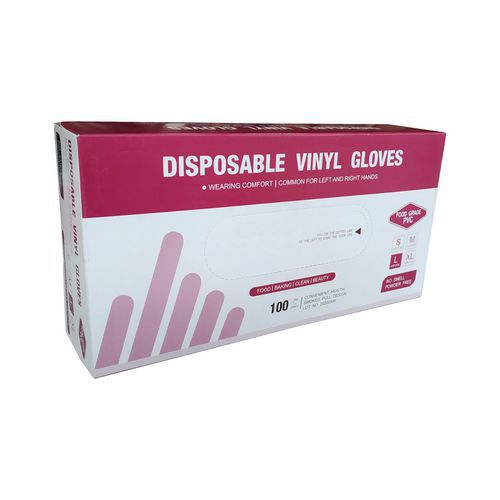 Jednorazové vinylové rukavice VGP, biele, 100 ks