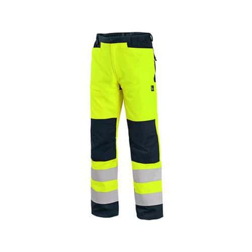 Nohavice CXS HALIFAX, výstražné so sieťovinou, pánske, žlto-modré