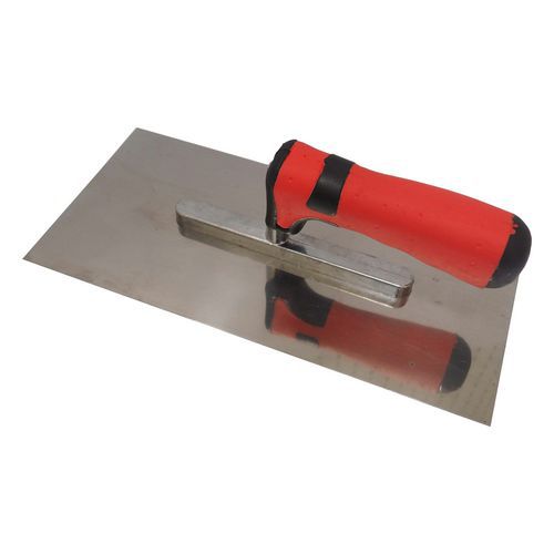 Hladidlá antikorové TOPTRADE profi s pogumovanou rukoväťou, 270 x 130 mm