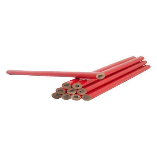 TOPTRADE ceruzka tesárska, červená, súprava 12 ks, 250 mm