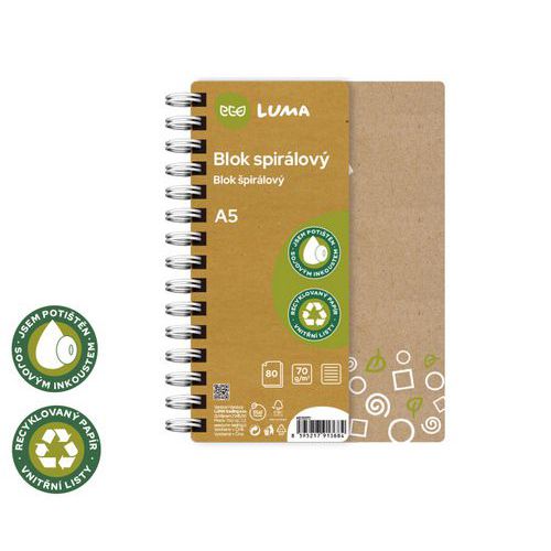 Bloky krúžkové ECO LUMA, 80 listov Bloky krúžkové ECO LUMA, 80 listov