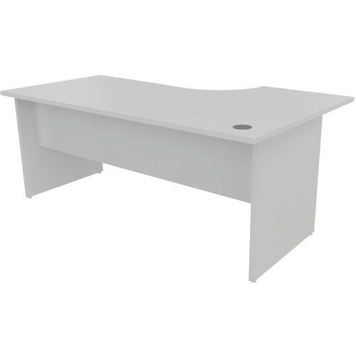 Kancelárske stoly Manutan Expert, 72 x 160 - 180 x 110 cm, pravé/ľavé prevedenie, šedá