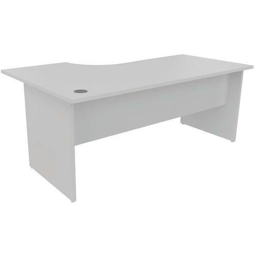Kancelárske stoly Manutan Expert, 72 x 160 - 180 x 110 cm, pravé/ľavé prevedenie, šedá