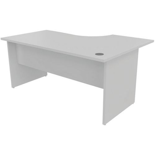 Kancelárske stoly Manutan Expert, 72 x 160 - 180 x 110 cm, pravé/ľavé prevedenie, šedá