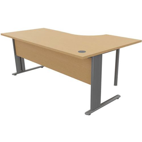 Kancelárske stoly Manutan Expert, 72 x 160 - 180 x 110 cm, pravé/ľavé prevedenie, buk