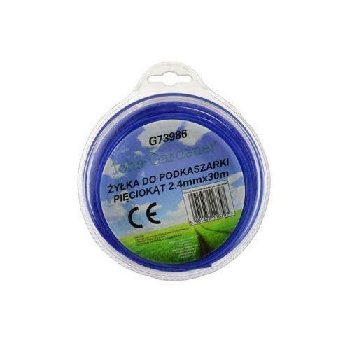 Struna do kosačky modrá, 2,4mm, hvězdivocý profil, nylon, GEKO