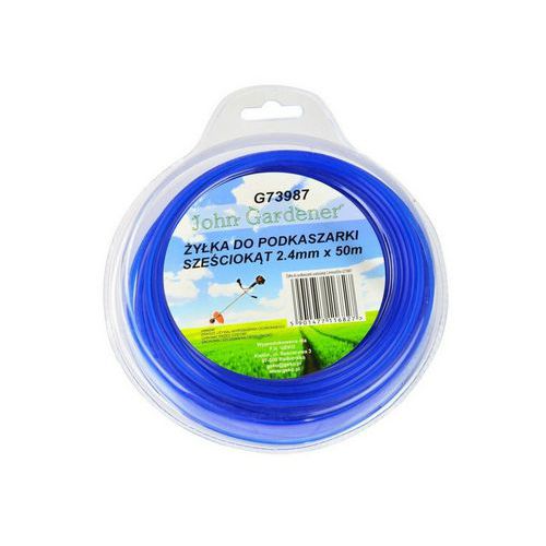 Struna do kosačky modrá, 2,4mm, hvězdivocý profil, nylon, GEKO