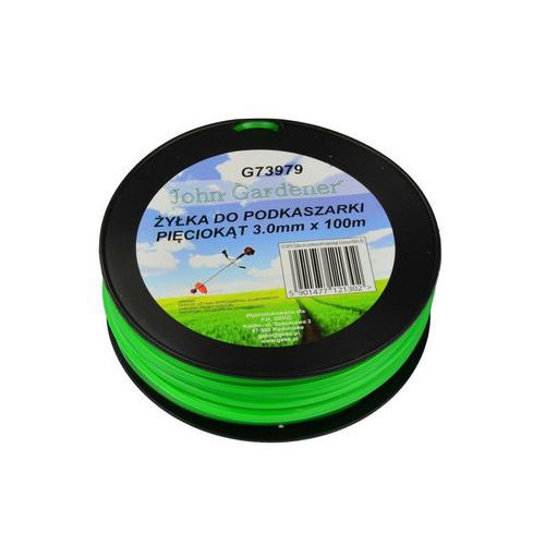 Struna do kosačky zelená zosilnená, 3,0mm, hviezdicový profil, nylon, GEKO