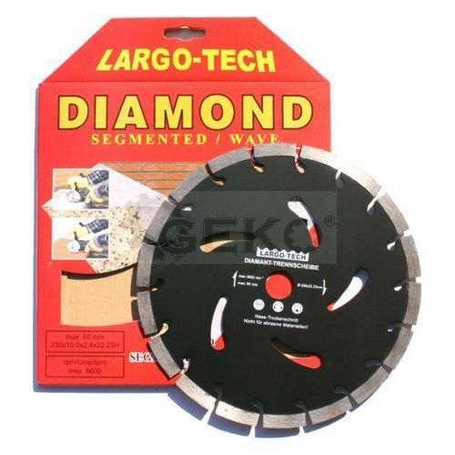 Diamantový rezný kotúč, segmentový, 230x22,2x10mm, GEKO