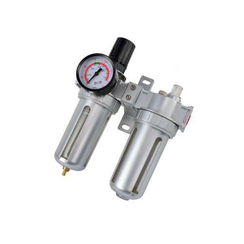 Regulátor tlaku s filtrom a manometrom a prim. oleje, max. prac. tlak 10bar
