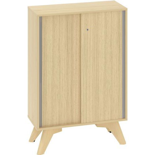 Nízke skrine Alfa Root s posuvnými dvierkami, 2 police, 80 x 45 x 121,5 cm Nízke skrine Alfa Root s posuvnými dvierkami, 2 police, 80 x 45 x 121,5 cm