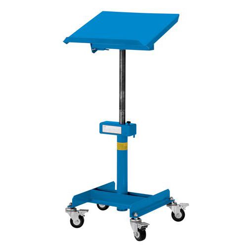 Transportný zdvíhací stojan s nastaviteľným náklonom stola, do 150 kg, výška 51 - 70 cm