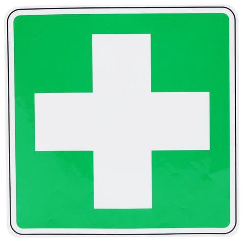 Bezpečnostné tabuľky Manutan Expert - Prvá pomoc, samolepiace fólie