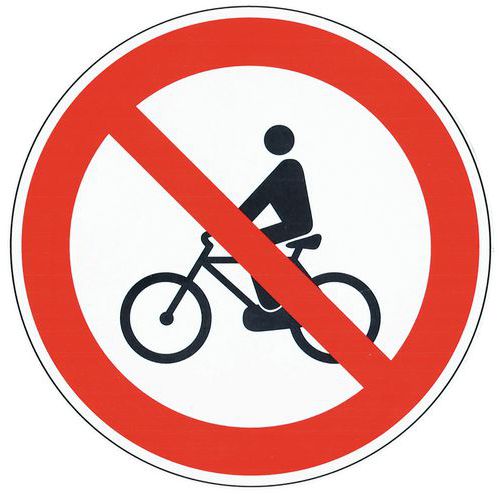 Zákazové značenie Manutan Expert - Zákaz jazdy na bicykli, hliník, 200 mm