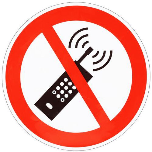 Zákazové značenie Manutan Expert - Zákaz používania mobilných telefónov, samolepiaci