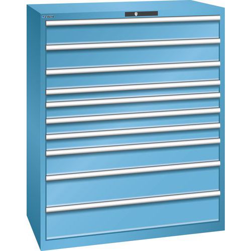 Dielenské zásuvkové skrine Lista 10, 11, a 12 zásuviek, 1193x725x1450 mm