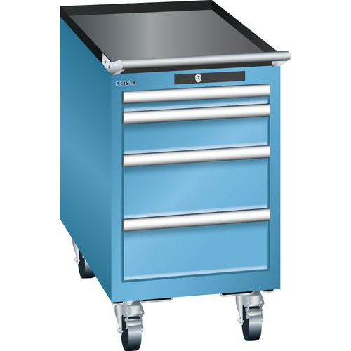 Mobilné dielenské zásuvkové skrine Lista, 4 alebo 5 zásuviek, 411x725x723 mm