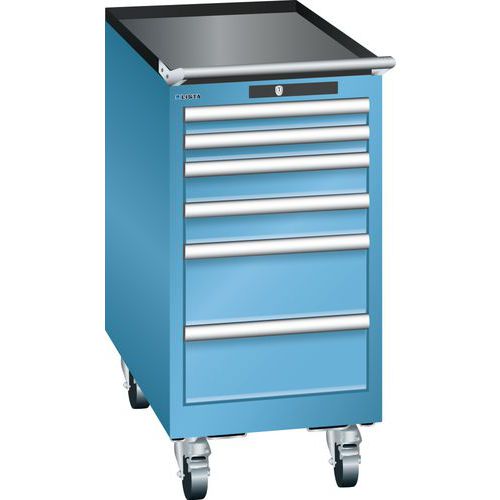 Mobilné dielenské zásuvkové skrine Lista, 6 zásuviek, 411x725x840mm