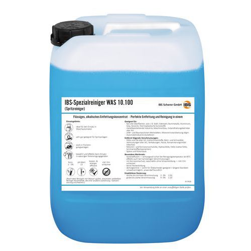 Špeciálna čistiaca kvapalina IBS WAS 10.100, nástrekový čistič, 20 l