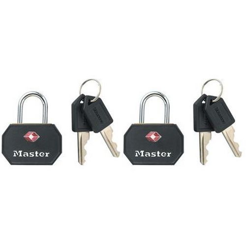 Cestovné visacie zámky Master Lock TSA 4681EURTBLK, 2 ks, čierna