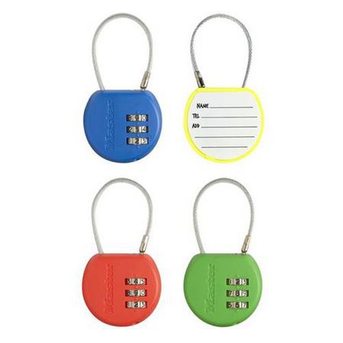 Súprava cestovných visacích zámkov na batožiny 4671EURDCOL Master Lock, 42 mm, 4 ks