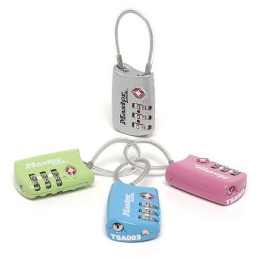Súprava visacích kombinačných zámkov na batožiny TSA 4688EURD Master Lock, 30 mm, 4 ks