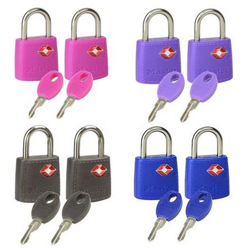 Súprava visacích zámkov na batožiny TSA 4695EURTAST Master Lock, 23 mm, 8 ks