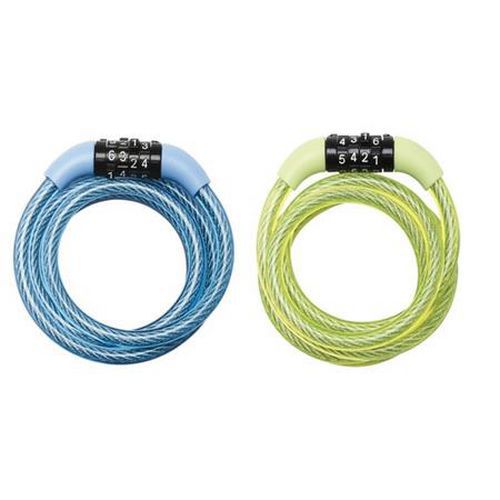 Súprava špirálových kombinačných zámkov na bicykel 8143EURDPROCOL Master Lock, 1,2 m, 6 ks