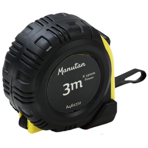 Zvinovacie metre Manutan Expert Ruban, čierne/žlté, 3 – 8 m