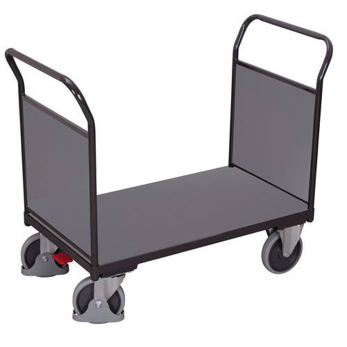 Plošinové vozíky s dvoma madlami s plnou výplňou, do 400 - 500 kg
