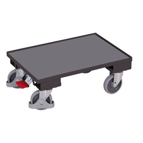 Transportné plošiny Euro systém, do 250 kg, hrana 10 mm, 61 x 41,5 x 23,5 cm