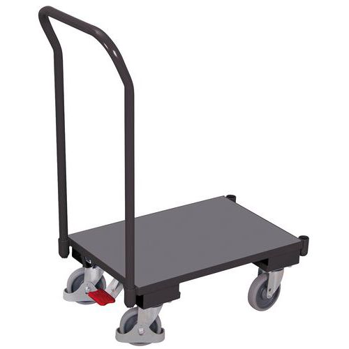 Plošinové vozíky Euro s madlom, do 250 kg, 74 x 41,5 x 100 cm